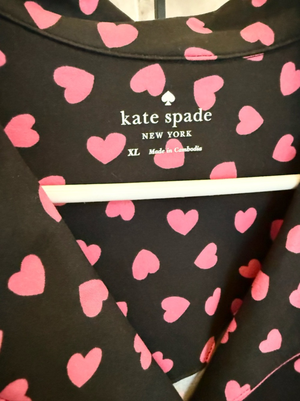 Kate Spade LS Heart Pajama Top Only - Picture 2 of 3